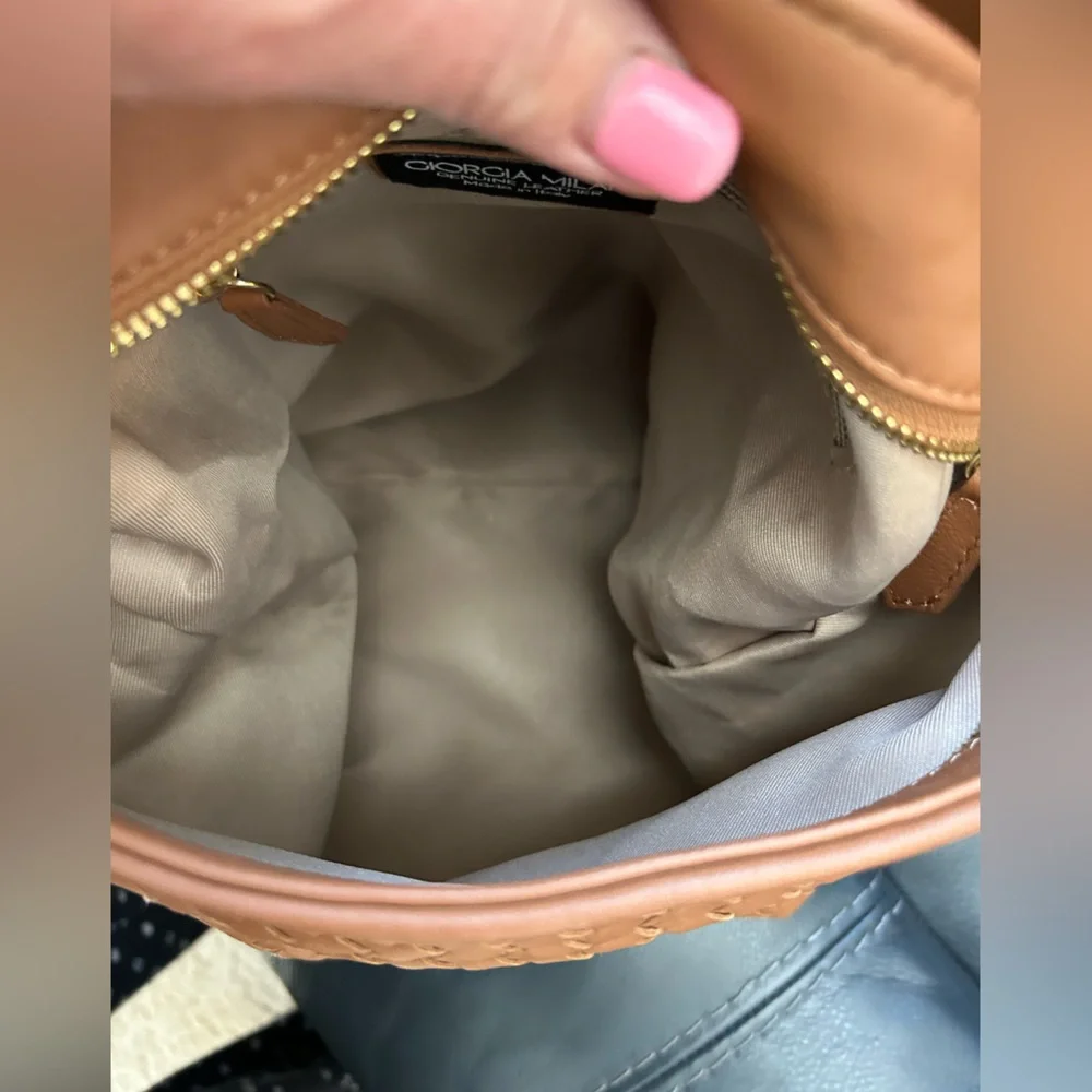 Giorgia Milani Brown Woven Shoulder Bag - Picture 11 of 12